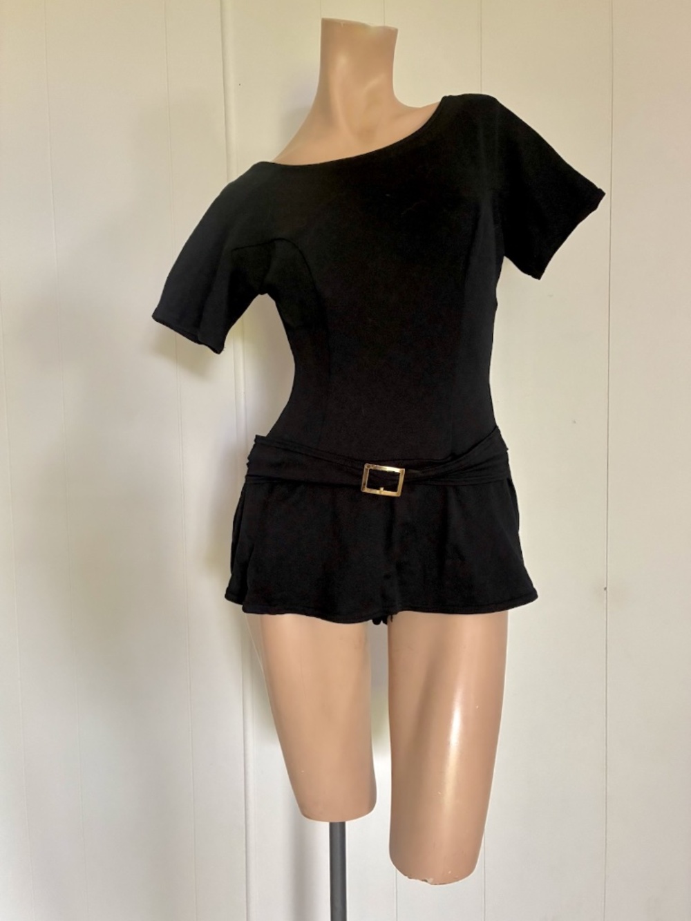 VTG 1960s Black One Piece Swimsuit Bathing Suit Cole of California Sz M